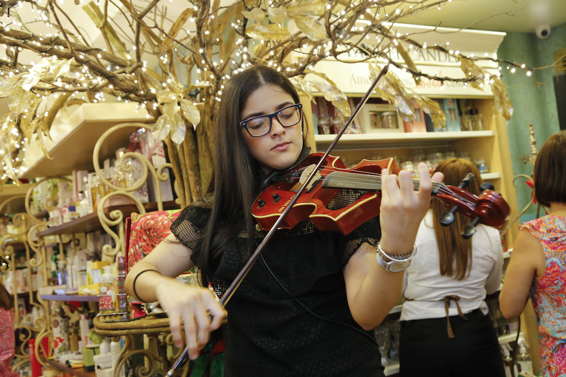 Violinista durante la actividad
