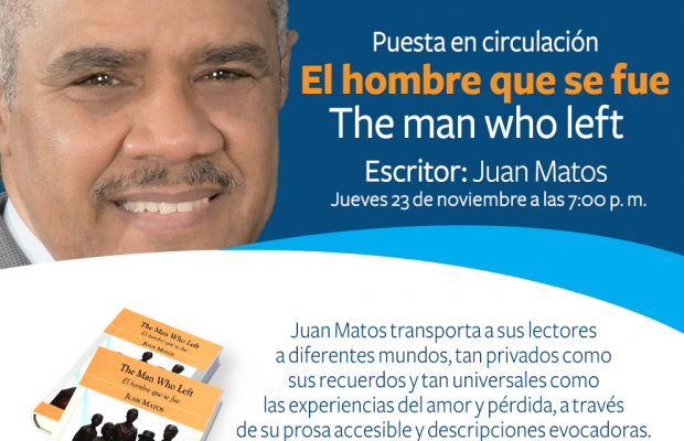 Poeta Juan Matos publicará libro en el Centro Cultural Banreservas