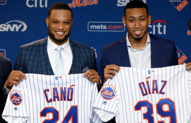 Canó y Díaz presentados por los Mets de Nueva York