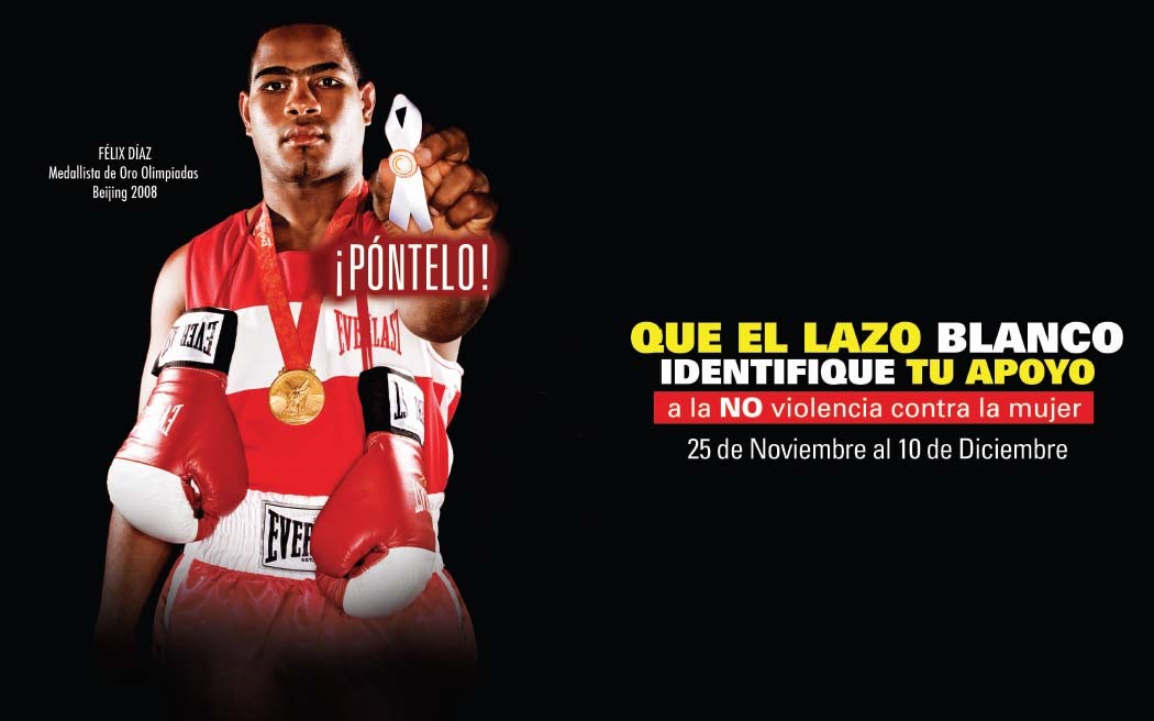 Que el lazo blanco identifique tu apoyo
