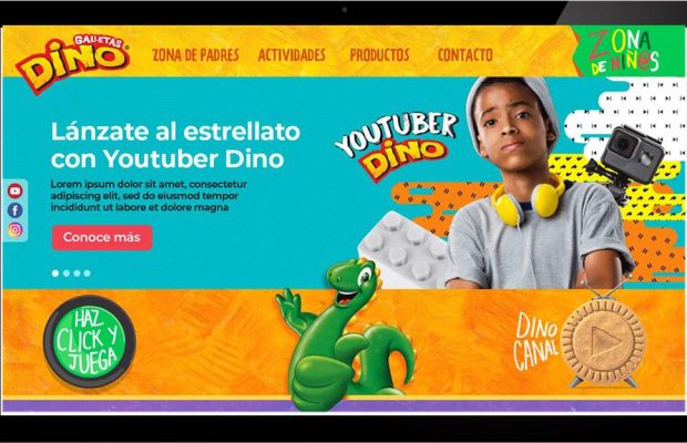 Galletas Dino presenta nueva página web