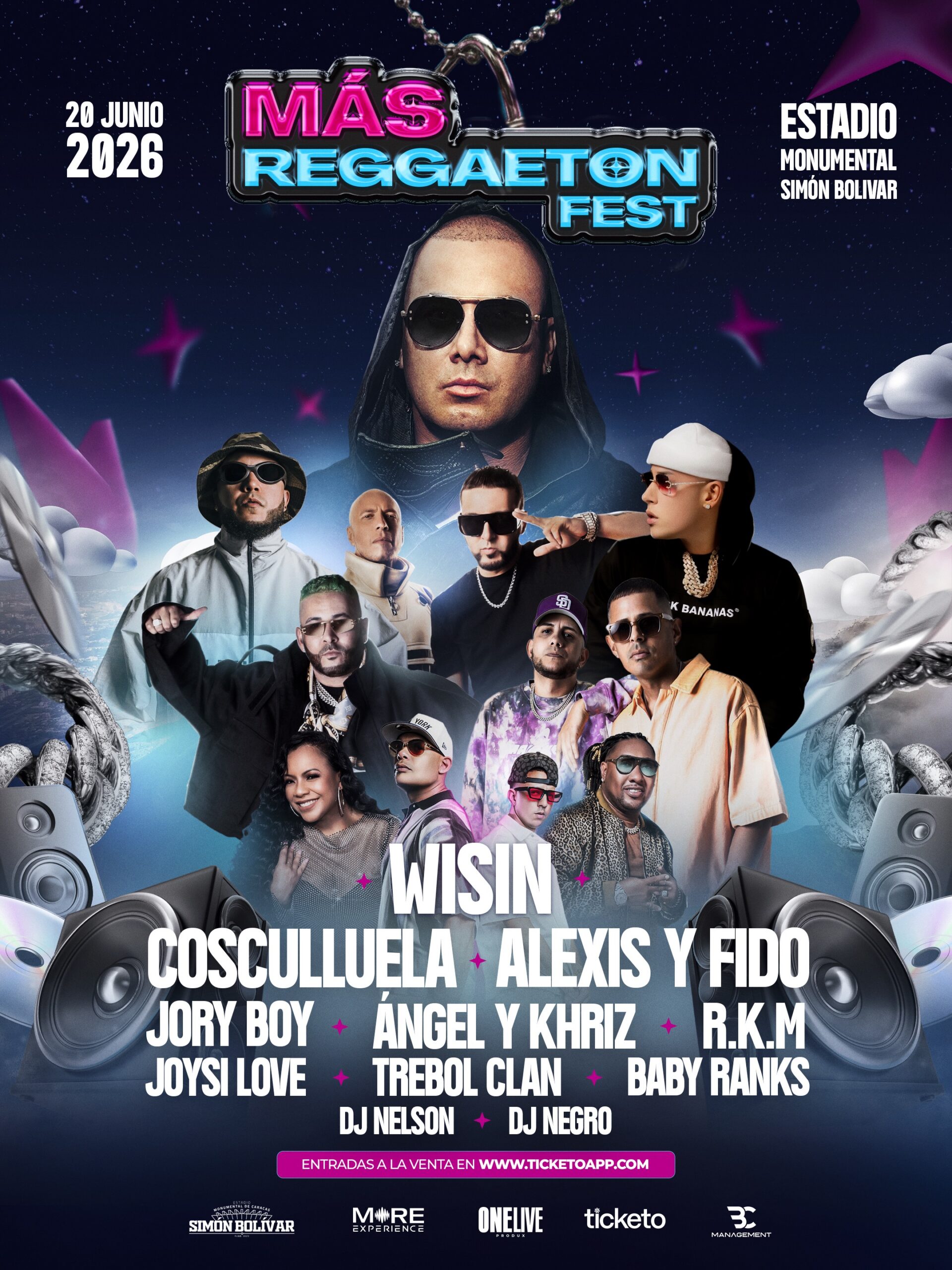 Más Reggaetón Fest apuesta por una producción de alto nivel con Wisin como figura central en Venezuela