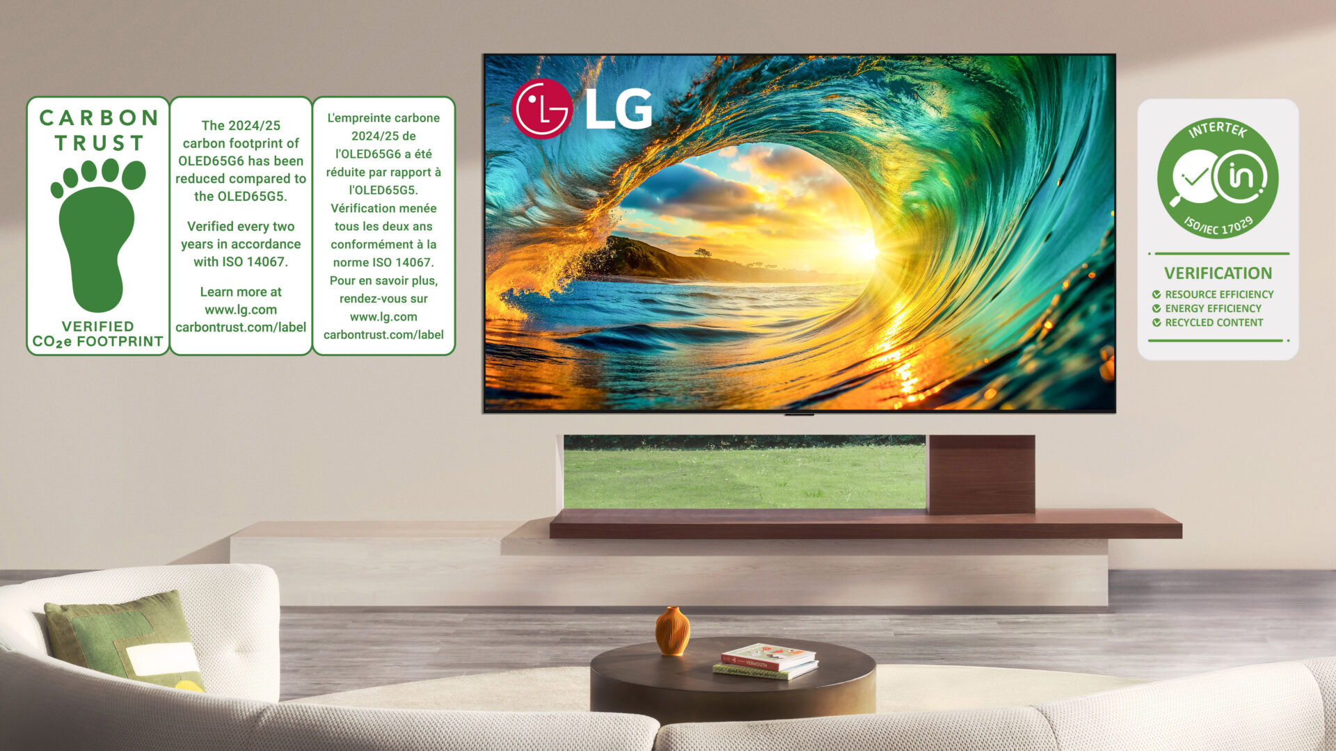 LG refuerza su liderazgo sostenible con televisores 2026 certificados a nivel global