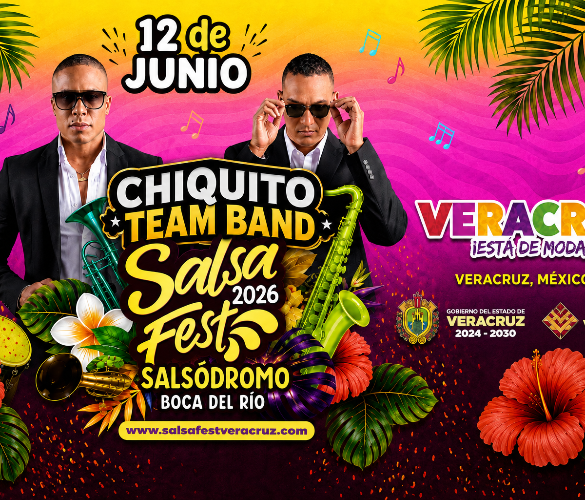 Chiquito Team Band conquista México y se convierte en la única representación dominicana del Salsa Fest Veracruz 2026