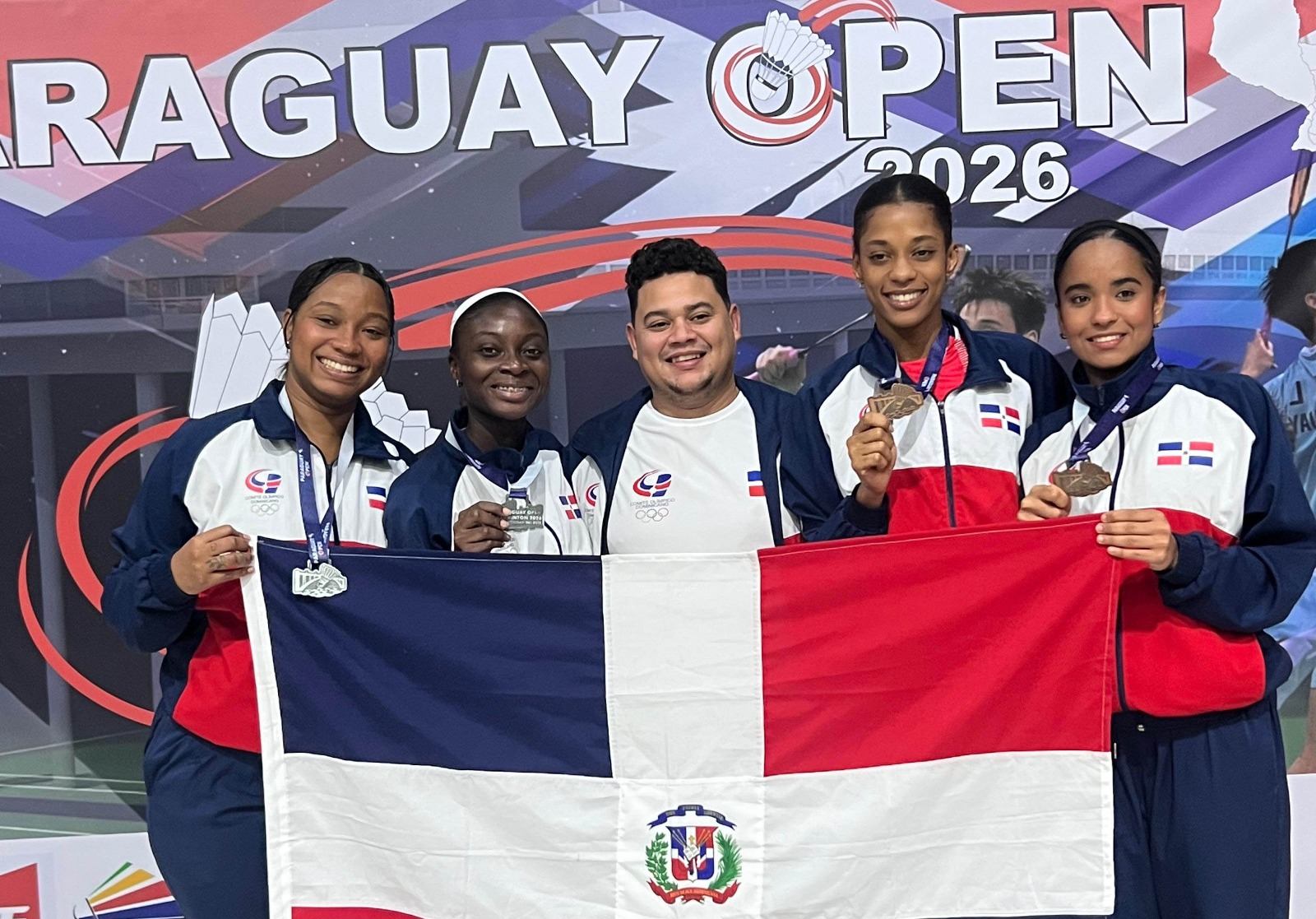 República Dominicana conquista plata y bronce en el Paraguay Open 2026 de Bádminton