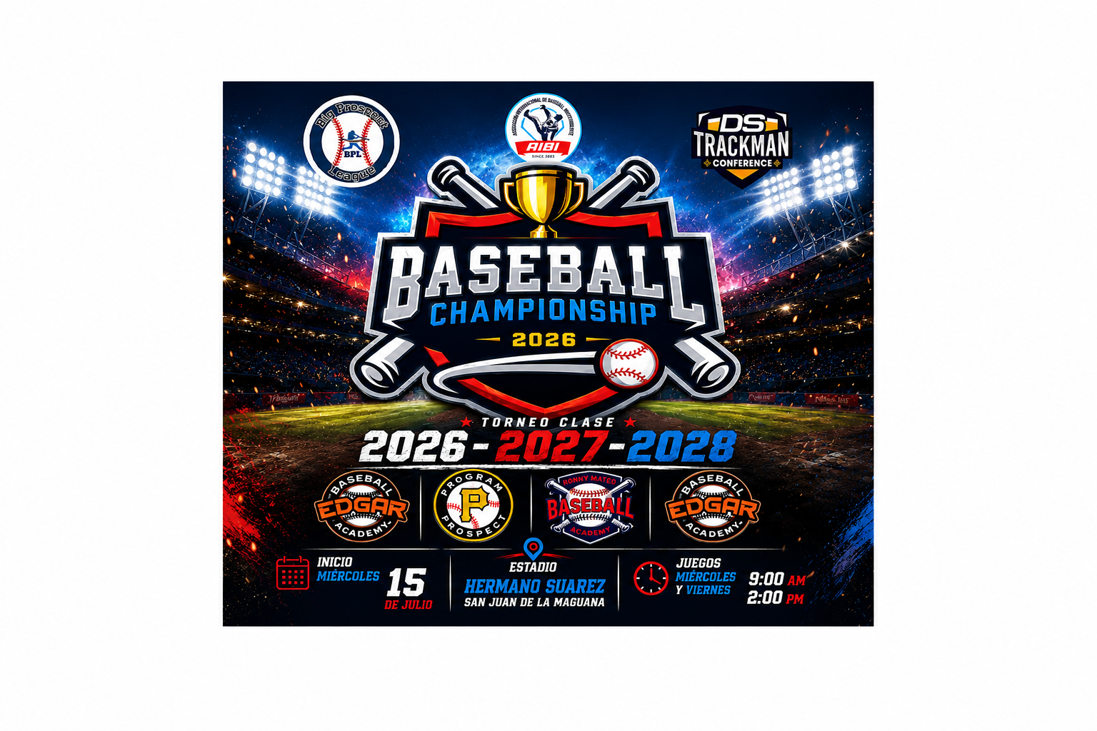 BPL-Béisbol y AIBI anuncian torneo de béisbol para prospectos 2026-2028 en San Juan