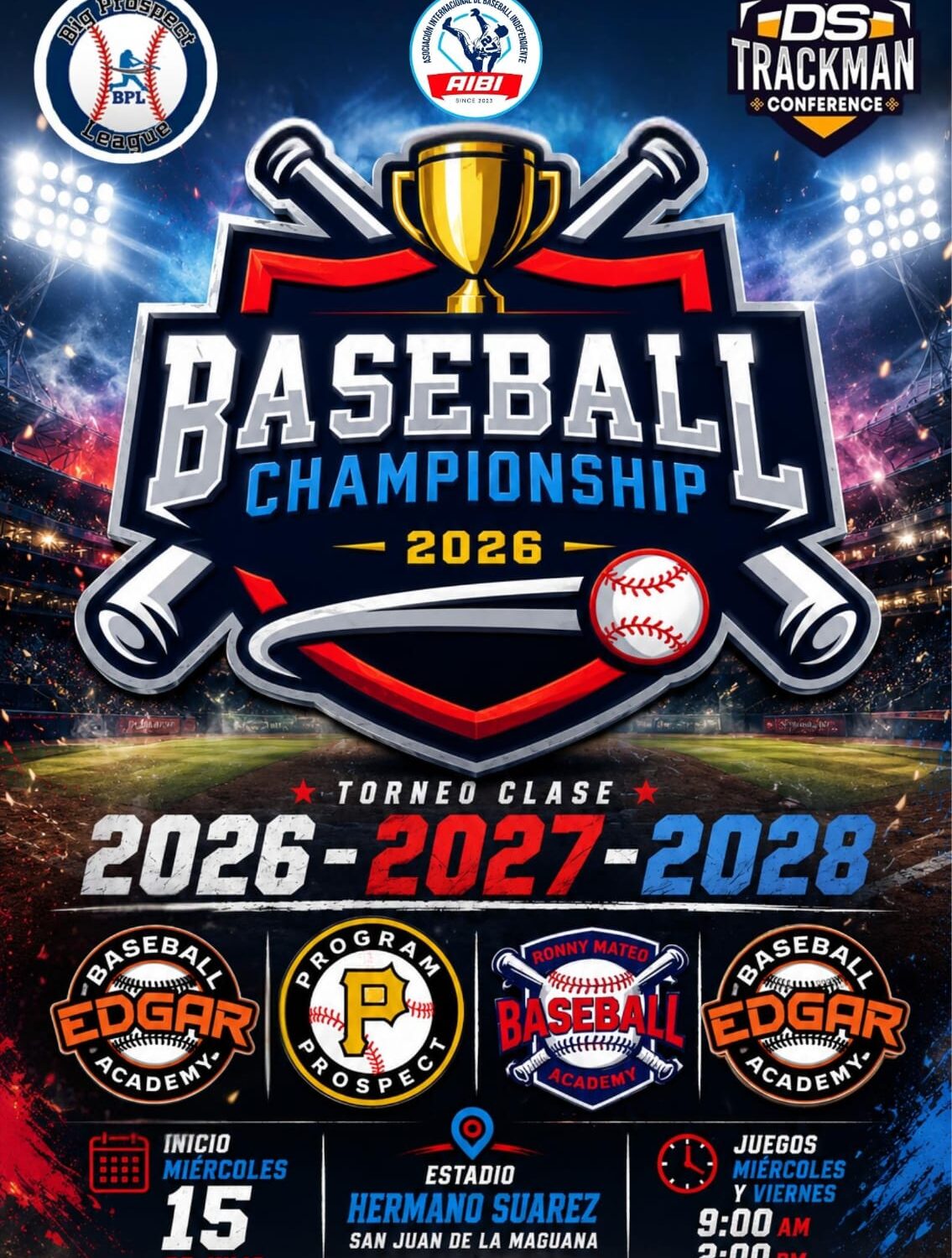 Bpl-Beisbol y Aibi Anuncian Torneo de Beisbol En San Juan con Jugadores 2026-2028