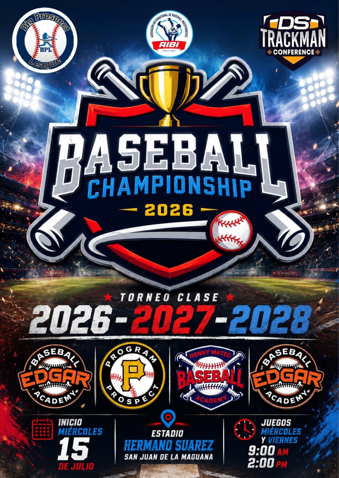 Bpl-Beisbol y Aibi Anuncian Torneo de Beisbol En San Juan con Jugadores 2026-2028