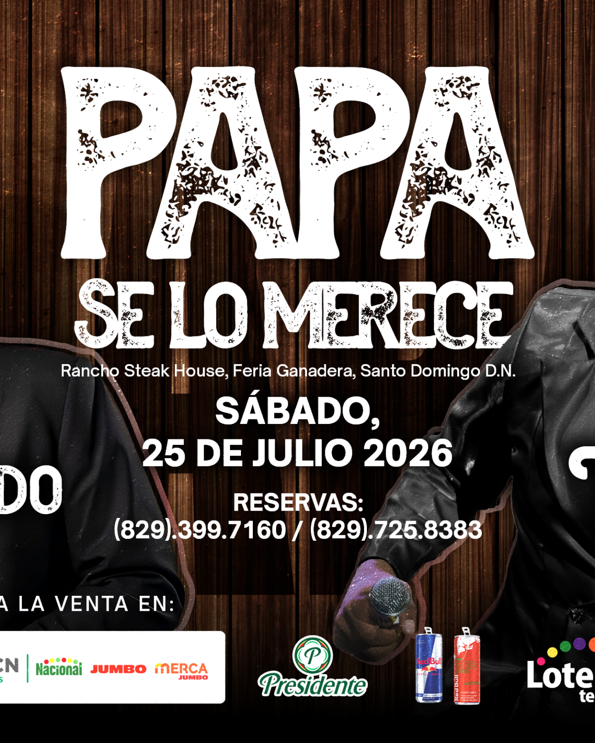 Fernando Villalona y Willy García protagonizarán una gran celebración por el Día de los Padres en Rancho Steak House