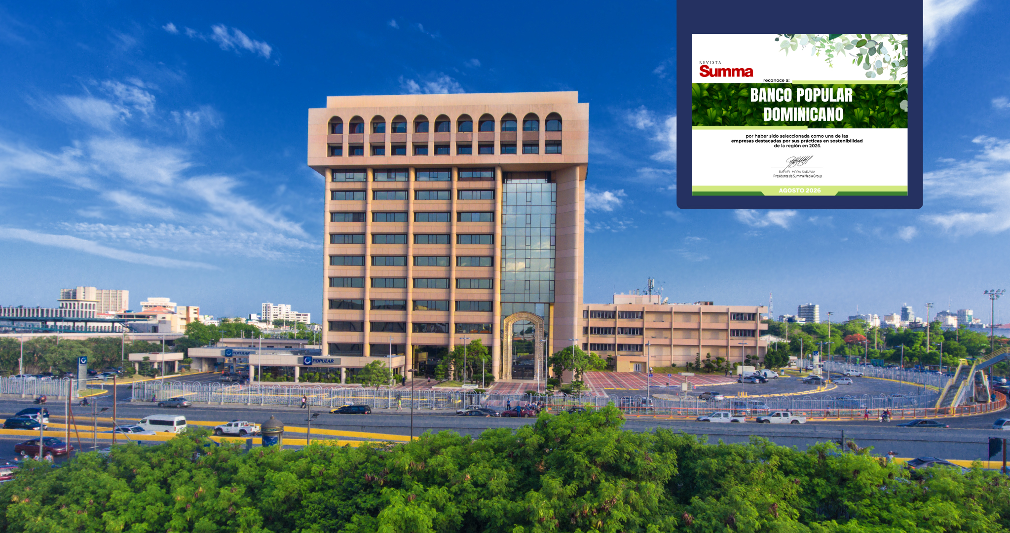 Banco Popular reafirma su liderazgo como la empresa más sostenible de República Dominicana